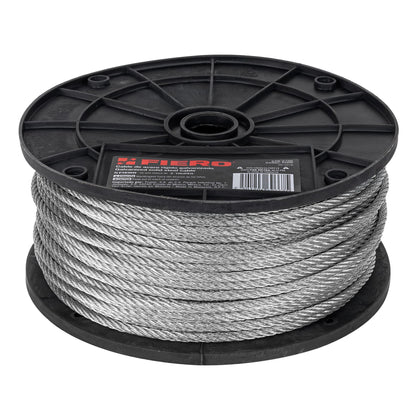 Fiero CAB-3/16R Cable rígido 3/16' de acero 7x7 hilos, 75 m, Fiero