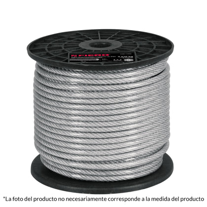 Fiero CAB-3/32RX Cable rígido 3/32' acero 7x7 recubierto PVC, 75 m