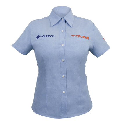 Truper CAM-AZ-DCL Camisa azul para dama, manga corta talla G