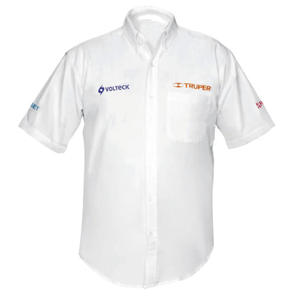 Truper CAM-BCO-CL Camisa blanca para caballero, manga corta talla G