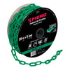 Fiero CAPL-5V Cadena de 5 mm de plástico verde, carrete de 25 m