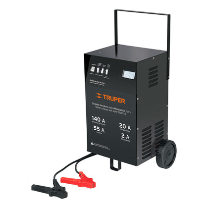 Truper CARBA-140 Cargador de baterías con ruedas 12 V, 140 A