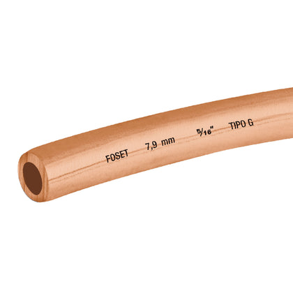 Foset CC-002F Tubo de cobre flexible, 5/16', rollo de 15 metros