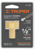 Truper CF-1/2B Conector sencillo 1/2', hembra, de latón maquinado