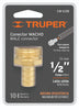 Truper CM-1/2B Conector sencillo 1/2', macho, de latón maquinado