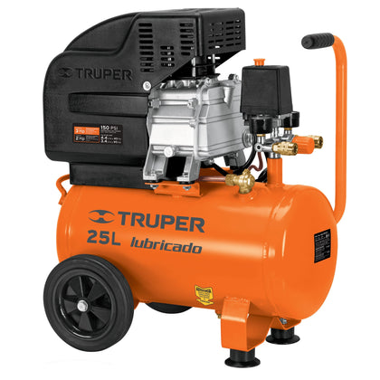 Truper COMP-25LT Compresor horizontal 25L, 3 HP (potencia máxima), 127 V