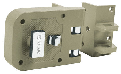 Hermex CS-60D Cerradura sobreponer, puerta corrediza, mariposa, derecha