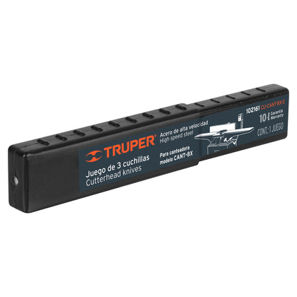 Truper CU-CANT-8X-2 Cuchillas de repuesto para canteadora CANT-8X-2, 4 pzas