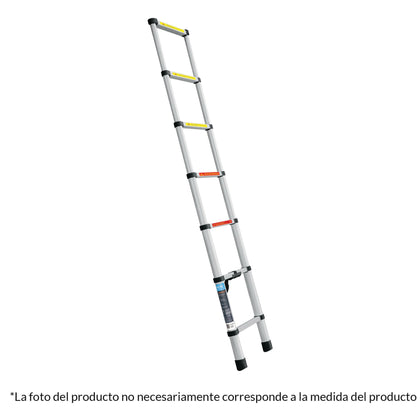 Truper ESTE-213 Escalera telescópica,13 peldaños, tipo II, capacidad 102kg