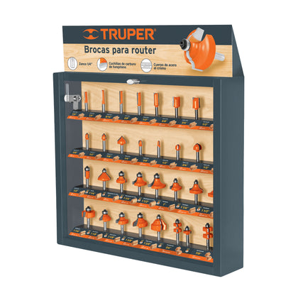 Truper EXMO-ROU Exhibidor brocas para router