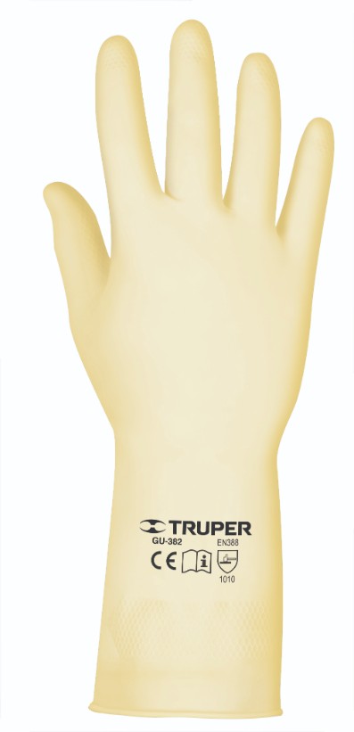 Truper GU-382 Guantes de látex para manejo de alimentos, medianos