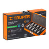 Truper JPT-3/8X10 Juego de 10 dados cuadro 3/8' punta torx, estuche metálico