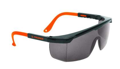 Truper LEN-2000N Lentes de seguridad ajustables, mica gris, Classic