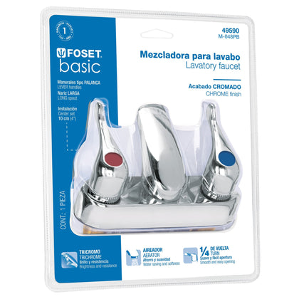 Foset M-048PB Mezcladora para lavabo, manerales palanca, Basic, blister