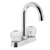 Foset M-060A Mezcladora para lavabo, manerales acrilico, cuello bar,Basic