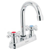 Foset M-060E Mezcladora 4' para lavabo, cuello bar, manerales cruceta