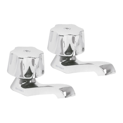 Foset M-242 Juego 2 llaves para lavabo, manerales hexagonal, Basic