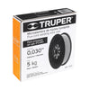 Truper MICRO-5 Caja con 5 kg de microlambre de núcleo fundente, sin gas