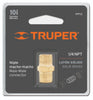 Truper NIPLE Niple de latón, tipo FF, cuerda 1/4 NPT