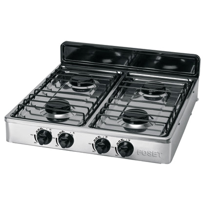 Foset PAGA-4X Parrilla de gas de sobreponer 4 quemadores, inox.