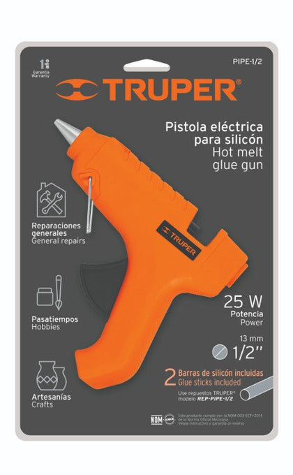 Truper PIPE-1/2-2 Pistola eléctrica para silicón de 1/2', 220 V