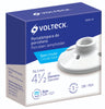 Volteck POPO-18 Portalámpara de porcelana, 4-1/2', circular, Volteck