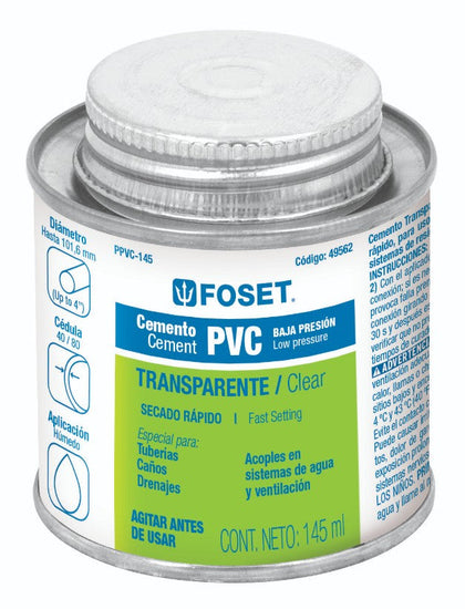 Foset PPVC-145 Cemento para PVC, bote 145 ml