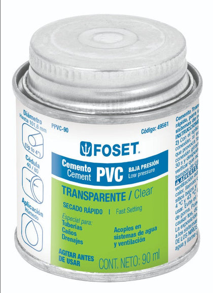 Foset PPVC-90 Cemento para PVC, bote 90 ml