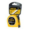 Pretul PRO-55MEB Flexómetro amarillo,5.5m,cinta 19mm, Pretul,tarjeta plástica