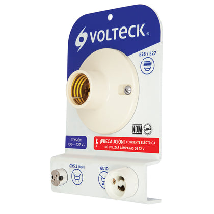 Volteck PRO-LAMP Probador de lámparas, bases E26, E27, GX5.3 y GU10