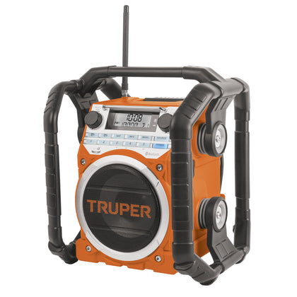 Truper RADIO Radio digital, AM/FM, pantalla LCD, resistente al agua