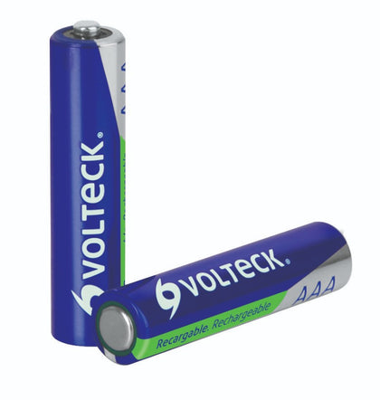 Volteck RE-AAA Pilas recargables, larga duración, AAA, 1,000 mAh, 2 piezas