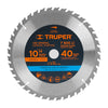 Truper ST-1040E Disco sierra 10' para madera, 40 dientes centro 1'