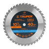 Truper ST-1040 Disco sierra 10' para madera, 40 dientes centro 5/8'