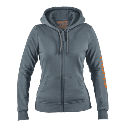 Truper SUD-GD-G Sudadera gris para dama, talla grande