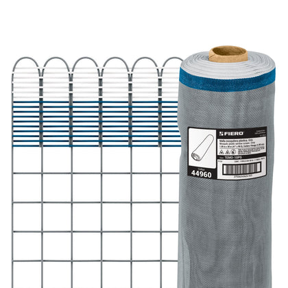 Fiero TEMO-10PG Rollo de 30 m x 1.05 m de malla mosquitera plástica gris