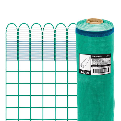 Fiero TEMO-10PV Rollo de 30 m x 1.05 m de malla mosquitera plástica verde