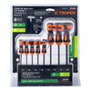 Expert TORX-8TLX Juego de 8 llaves torx extralargas con mango T