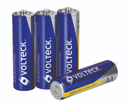 Volteck ZI-AA Pila zinc-carbón tamaño AA, blíster con 4 pzas, volteck